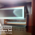 pintu alumunium kaca kitchen set dapur kotor