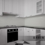 contoh kitchen set klasik warna putih