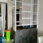 pembuatan partisi finishing hpl kombinasi