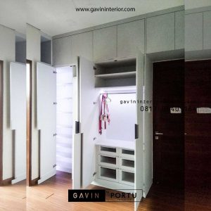 custom Lemari Pakaian warna putih klien di pamulang tangerang id4045p